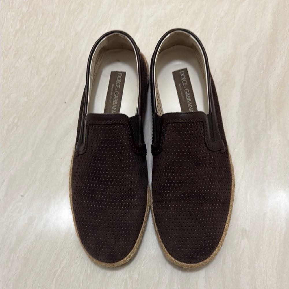 Dolce & Gabbana Men's Brown Slip-On Shoes